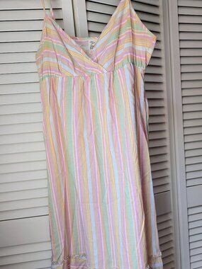 Free People Multicolor Striped Strappy Dress - Size 8